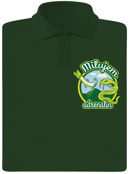 Milujem adrenalín pánska polokošeľa Bottle Green Mal