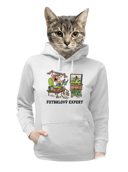 Futbalový expert dámska mikina klokanka White