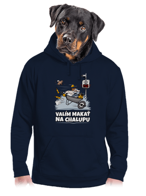 Valím na chalupu pánska mikina klokanka Navy