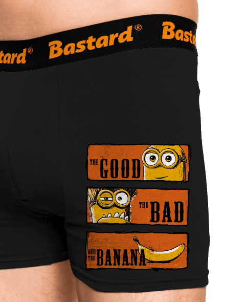 Hodný zlý a banán boxerky Black