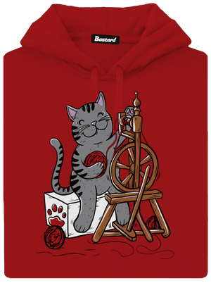 Mačka pradie dámska mikina klokanka Red Mal