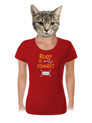 USB pripojenie dámske tričko Red Mal