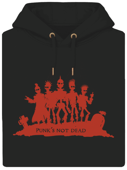 Punks Not Dead unisex mikina premium Dark Black