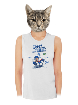 Body check dámske tielko voľné White