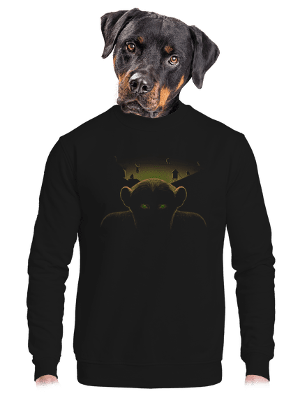 Opičia planéta unisex mikina bez kapucne Black