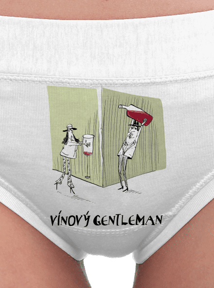 Vínový gentleman  dámske nohavičky White