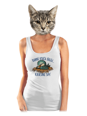 Ranné vtáča spí dámske tielko klasické White