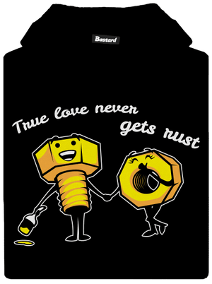 Pravá láska detská mikina klokanka Black