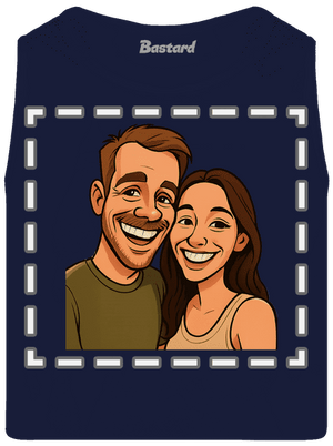 Karikatúra z vlastnej fotky pánske tielko French Navy