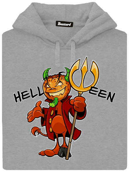 Helloween pánska mikina klokanka Light Melange
