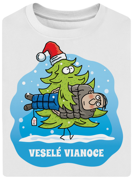 Veselé Vianoce unisex tričko oversized White