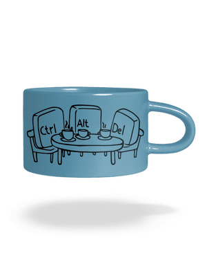 Nerozluční kamaráti hrnček makronka Blue Macaron