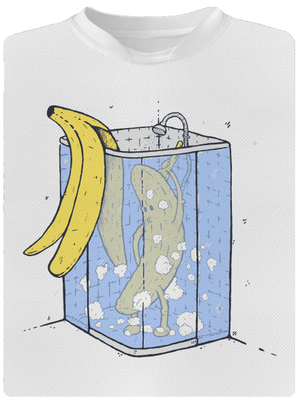 Banán v sprche detské športové tričko White