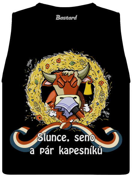 Slunce, seno a pár kapesníků dámske tielko voľné Black