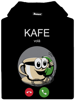 Kafe volá detská mikina klokanka Black
