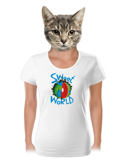 Sweet World dámske tričko White