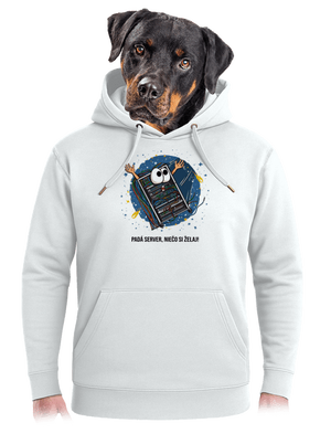 Padá server unisex mikina premium Snowwhite