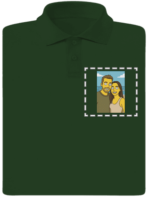 Simpsonovi z vlastnej fotky pánska polokošeľa Bottle Green Mal