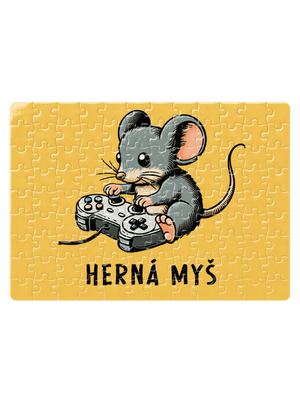 Herná myš puzzle White