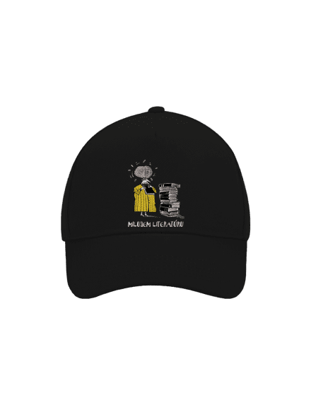 Milujem literatúru šiltovka baseballka Black