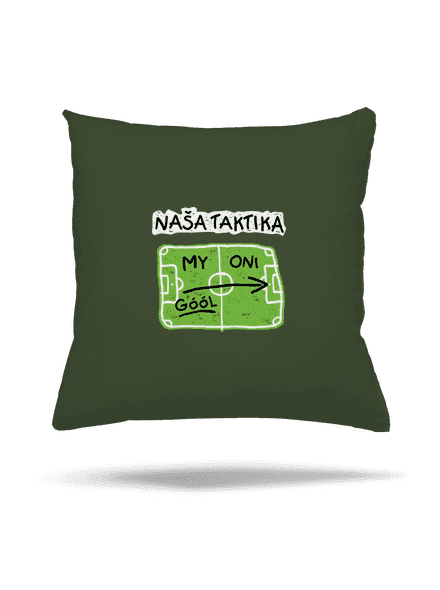 Naša futbalová taktika vankúš Olive Green