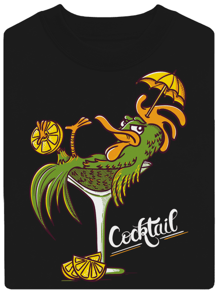 Cocktail unisex mikina bez kapucne Black