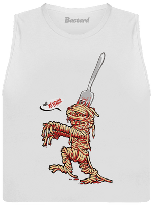 Špagety dámske tielko voľné White