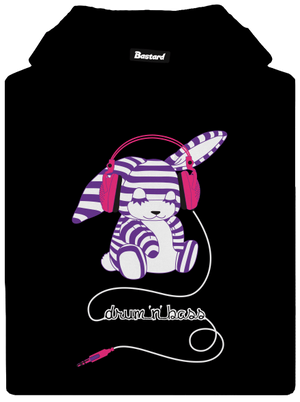 DNB dámska mikina klokanka Black