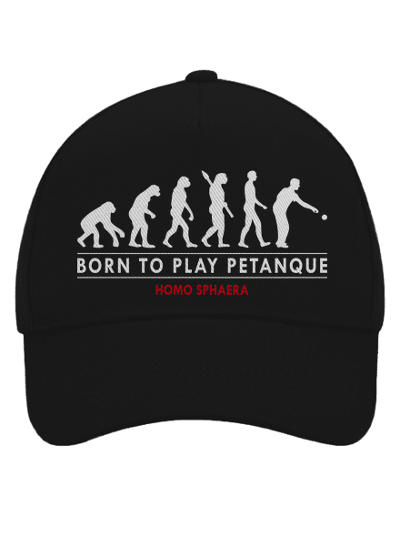 Born to play petanque šiltovka baseballka Black