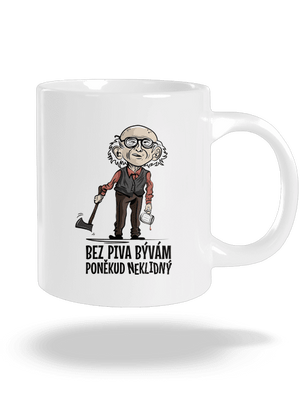 Neklidný bez piva veľký hrnček White