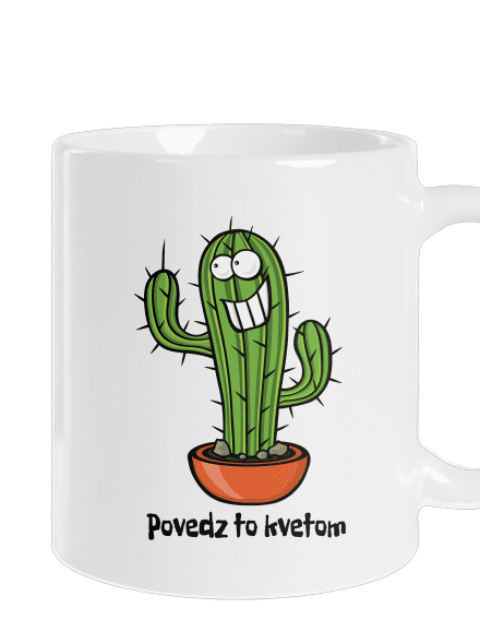 Povedz to kvetom klasický hrnček White