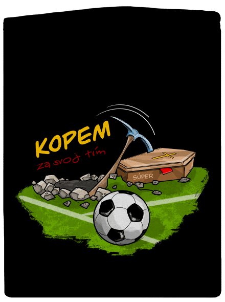 Kopem za svoj tím dámska mikina na zips Black