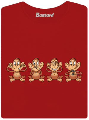 Opička s mobilom dámske tričko prémium Red Mal