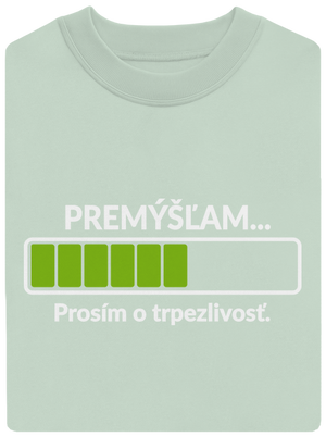 Premýšľam unisex mikina bez kapucne Blush Mint