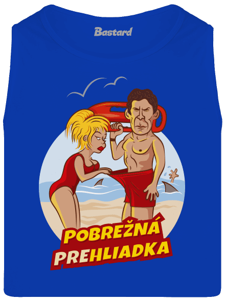 Pobrežná prehliadka pánske tielko Royal Blue