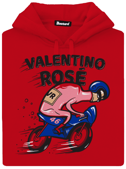 Valentino Rosé pánska mikina klokanka Red