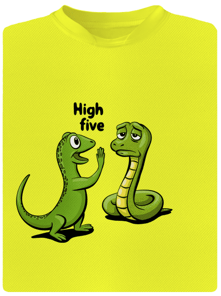 High Five detské športové tričko Neon Yellow