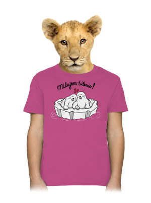 Milujem túlenie detské tričko Fuchsia