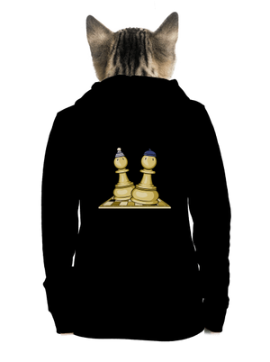 Šach a Mat dámska mikina na zips Black