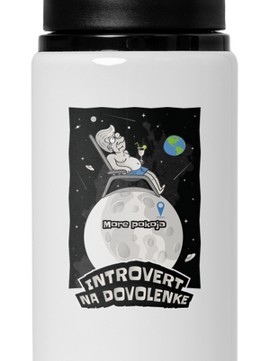 Introvert na dovolenke flaša na vodu White