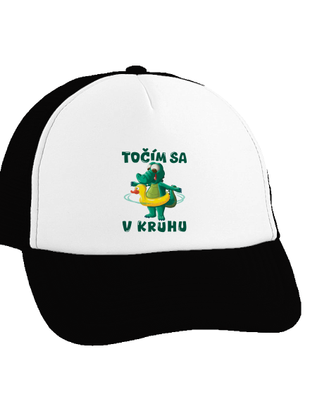 Točím sa v kruhu šiltovka truckerka Black cap