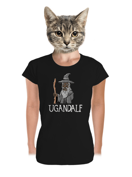 Ugandalf dámske tričko prémium Black