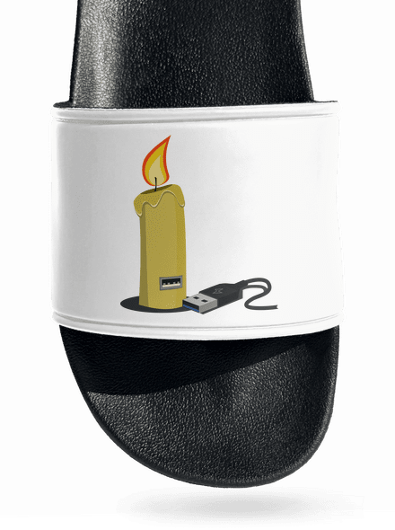 USB sviečka šľapky White