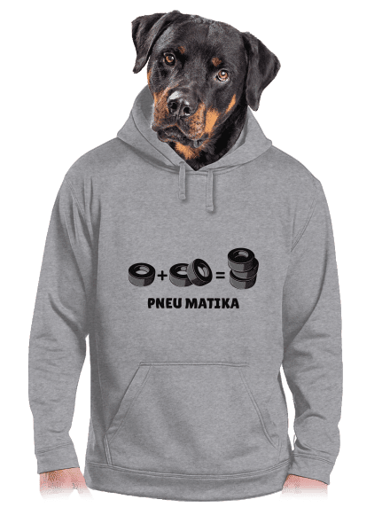 Pneu Matika pánska mikina klokanka Light Melange