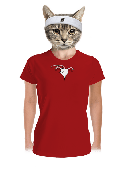 Myš vo výstrihu dámske športové tričko Red Mal
