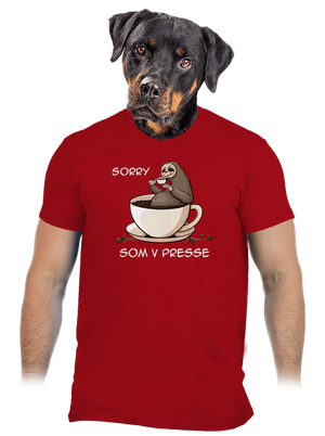 V presse pánske tričko Red