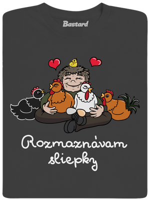 Rozmaznávam sliepky pánske dlhý rukáv Dark Grey