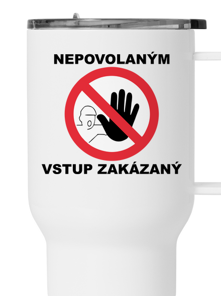 Nepovolaným vstup zakázaný termohrnček White