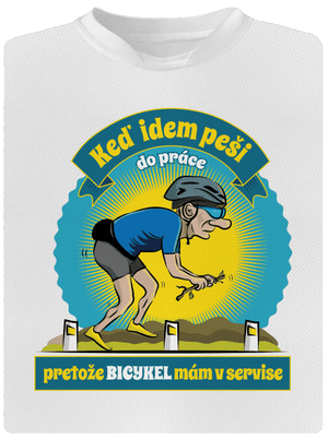 Závislosť na bicykli detské športové tričko White