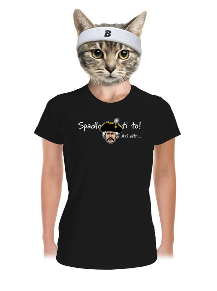 Spadlo ti to dámske športové tričko Black